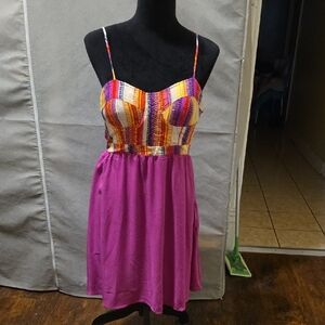 Self Esteem Multicolor Striped Dress